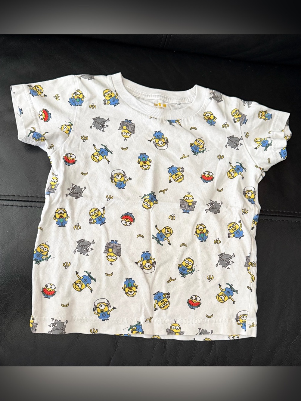 Kids White Minions Graphic Tee - Unbranded